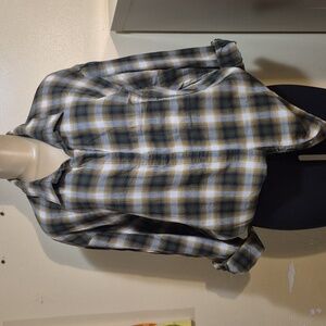 Vince 100% Cotton Plaid Pattern Button Shirt L